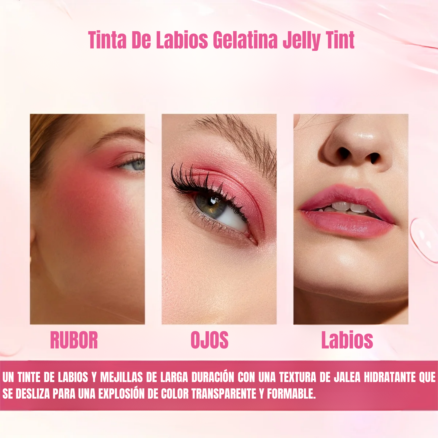 JellyTint™ - Tinta de Labios Rubor Hidratante y Duradero