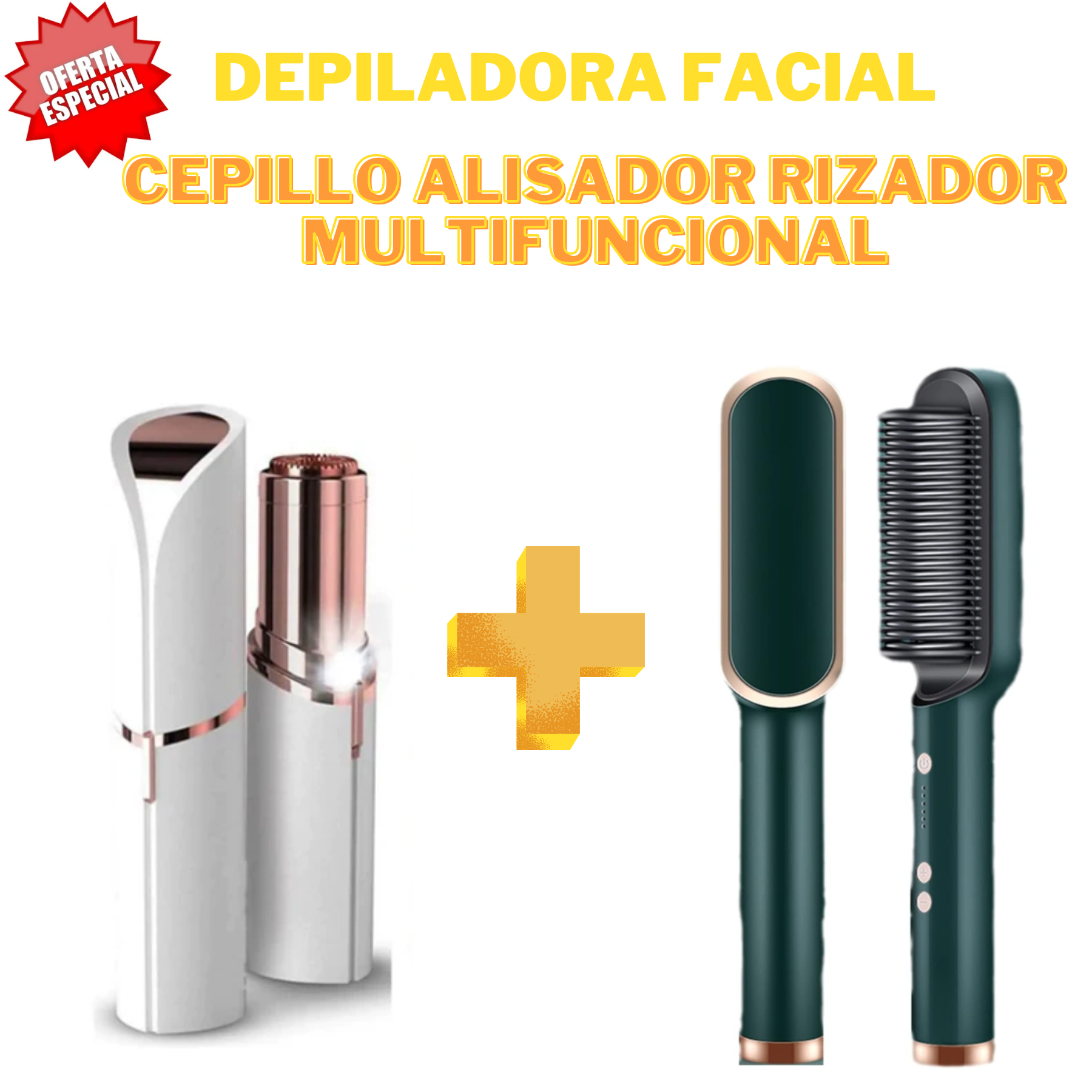 LuxeLiss™ - Plancha para cabello + BellaPiel™ -  Depiladora Facial